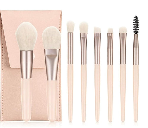 Mini Makeup Brush Set Light Peach